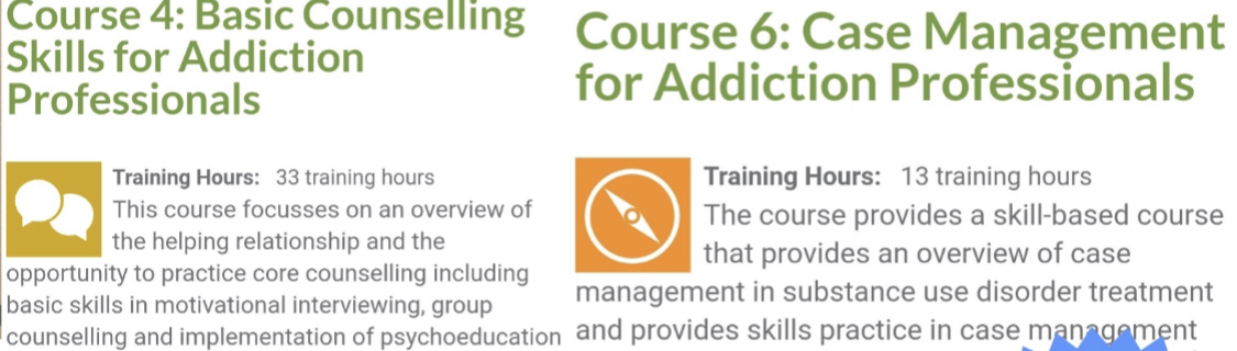 These are core courses towards your addiction professional credential goals 