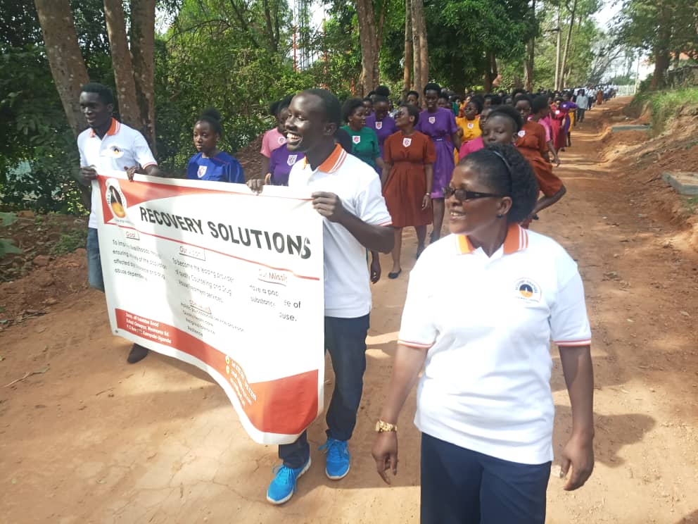 Students during the march