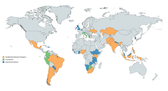 National Chapters Map