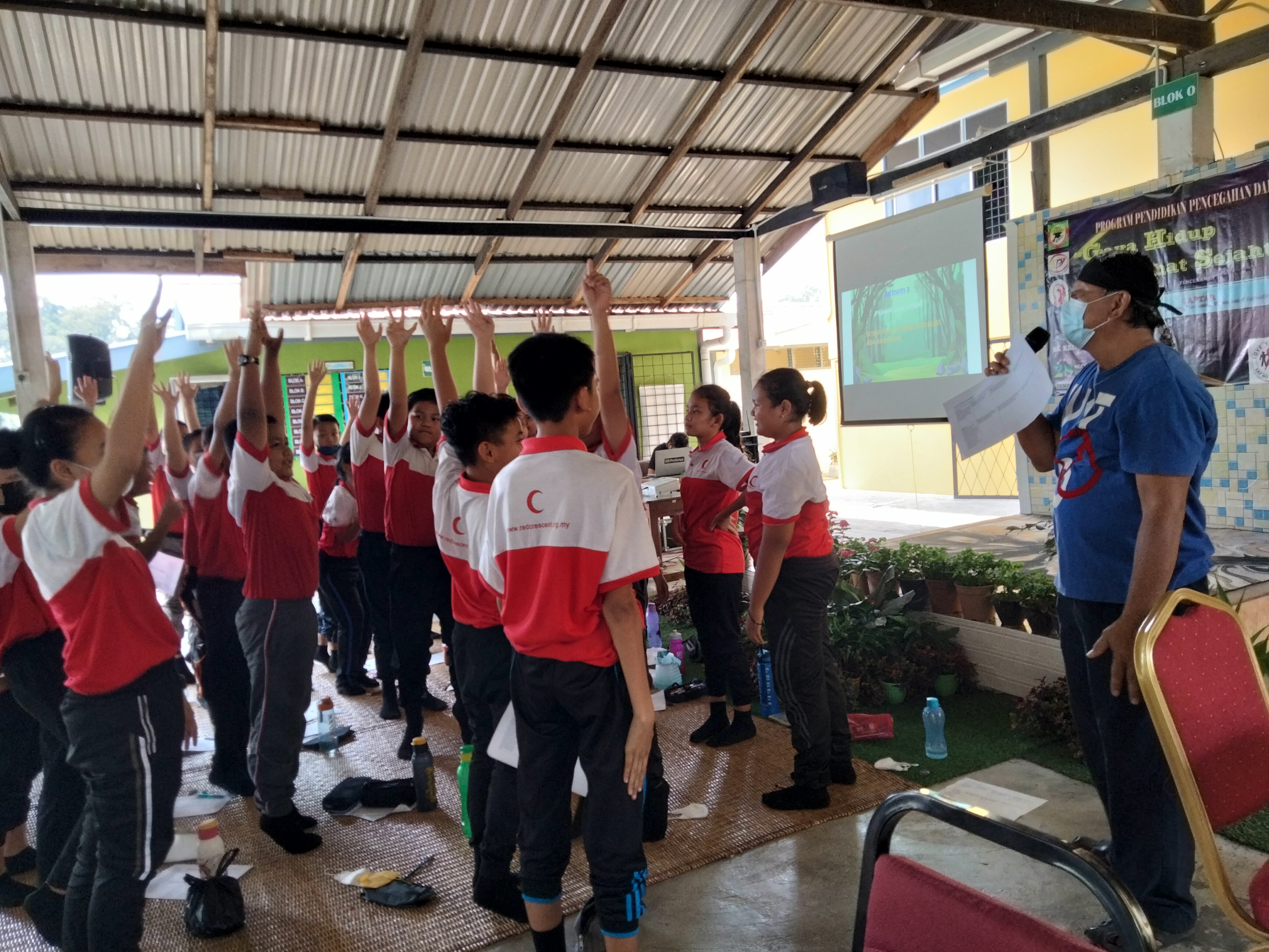 School children learning to make responsible decisions