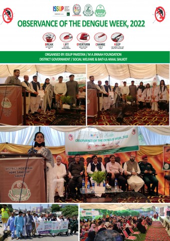 Seminario contra el dengue organizado por ISSUP Pakistán, Departamento de Bienestar Social, Gobierno de Punjab y Fundación M A Jinnah, el 27 de agosto de 2022.