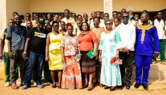 Rofi Cameroon's president with college staff and students