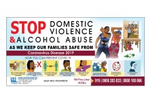 Stop domestic violence and alcohol abuse as we protect our families from COVID-19